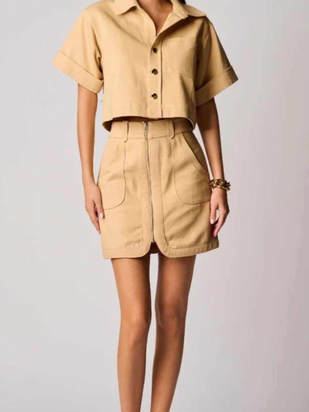 Hevron Nora Skirt in Sandstone - size 2 - NWT